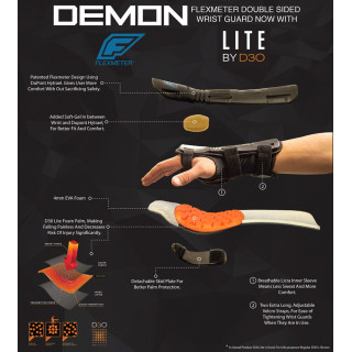 Demon flexmeter wrirst guard double black D3o