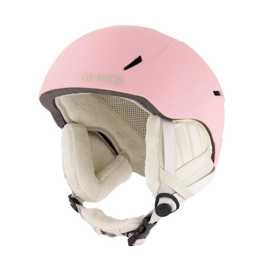 casque de ski sinner modele crest matte light pink